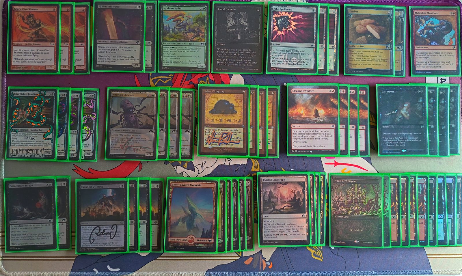Jund Wildfire mainboard - physical cards laid out