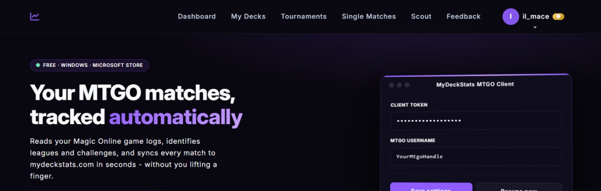 The MyDeckStats desktop client for Magic: The Gathering Online